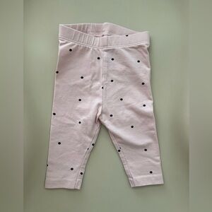 H&M Pink Polka Dot Leggings- NB